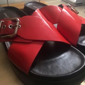 Donald J. Pliner Shoes - DONALD J. PLINER RED WEDGE SANDAL Donald J. Pliner Shoes - DONALD J. PLINER RED WEDGE SANDAL